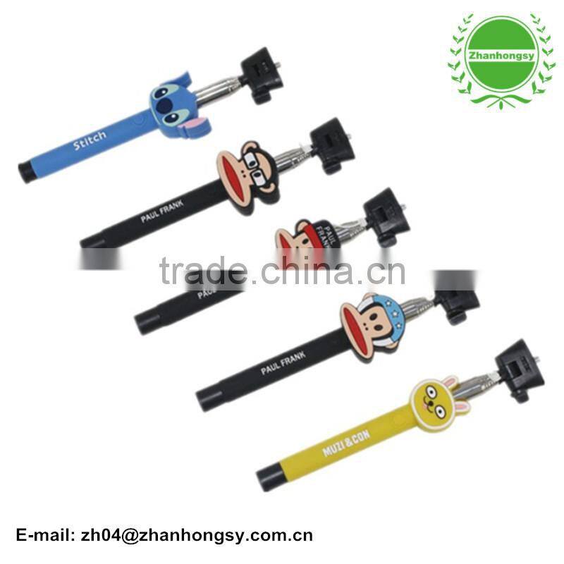 Wired Self-timer Monopod For Mobile Phone For Iphone For Smasung No Charge No Bluetooth
