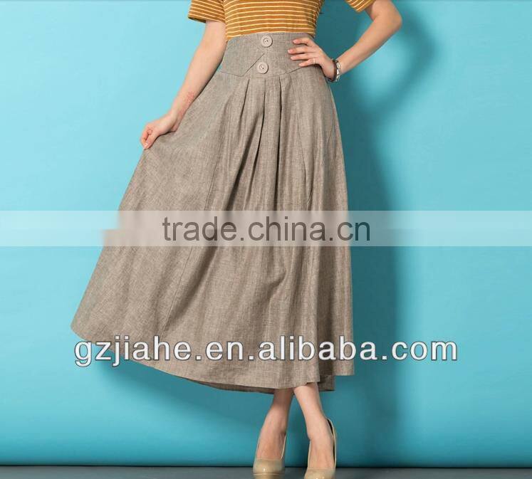 Fashion chiffon long dress for women skirt casual A-line long skirt