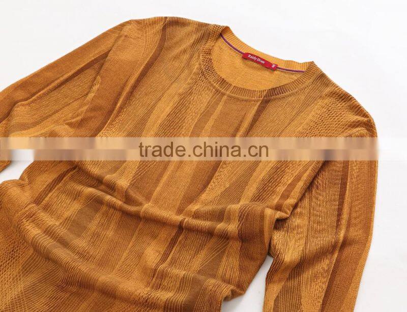 factory wool knitting pattern crew neck winter men sweater