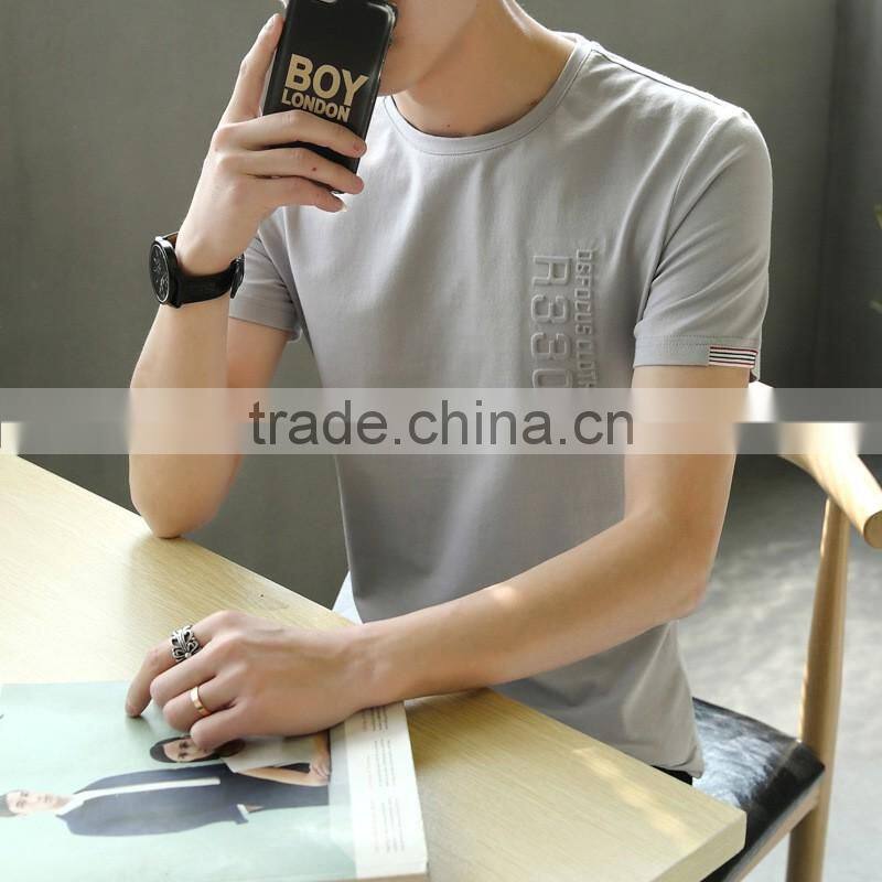 Wholesale custom fashion plain lightweight cotton men T shirts