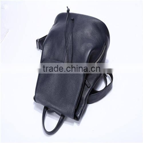 wholesale black color womens genuine leather backpack