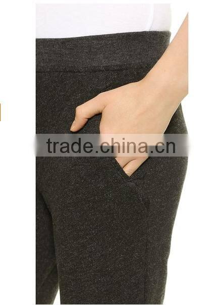 wholesale hemp gray and custom color 100% cotton spring pants for women long pant woman sport trousers