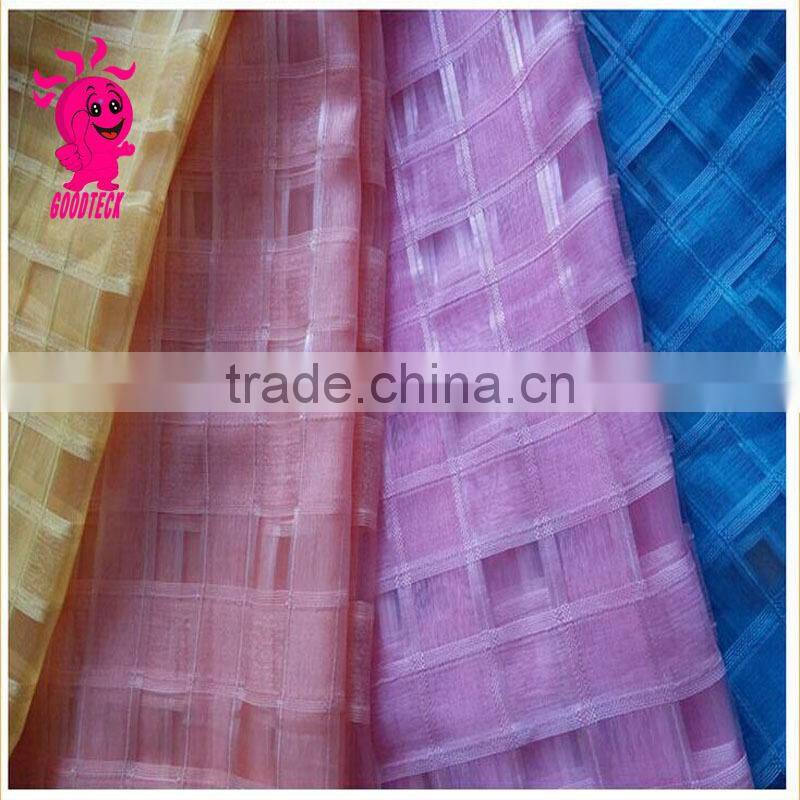 Fine plaid transparent chiffon yarn diy handmade organza puff skirt hair accessory fashion embroidery fabric