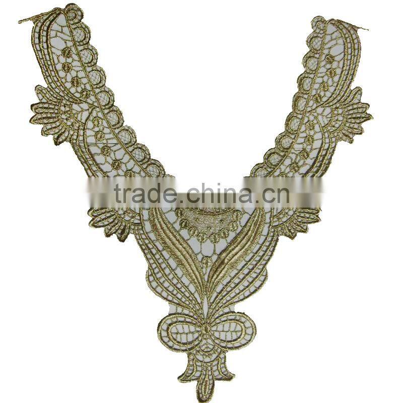 lace manufacturer machine made crochet neck lace for garment