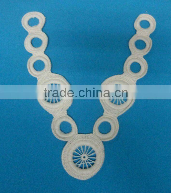 crochet neck patch, neck trim, neck lace