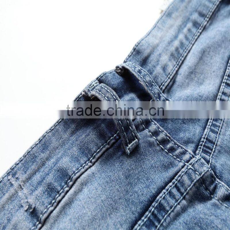 The new men's fashion men's jeans brand jeans hole personality male personality Slim comfortable pants