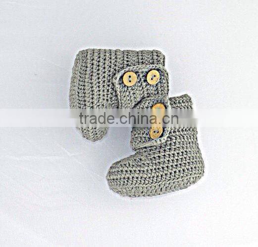 Wholesale Baby Shoes Crochet Kid Shoes Warm Winter Snow Pink Knitting Shoes