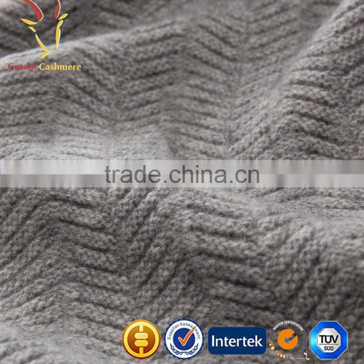 Soft Best Quality 100% Pure Cable Knitted Cashmere Blanket