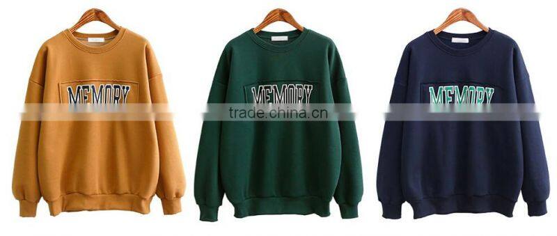 2016new designs girl sweatshirt wholesale fashion sweatshirt women sherpa fleece pullover gym hoodie