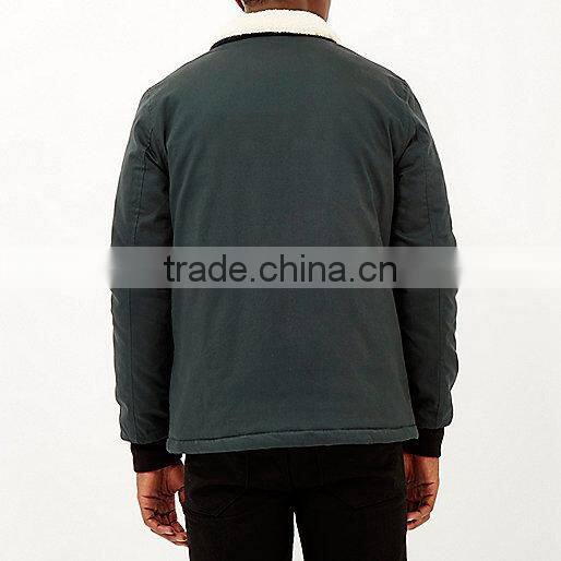 2015 Winter OEM Men's Wholesale Factory Fur Collar Zip Up Coats