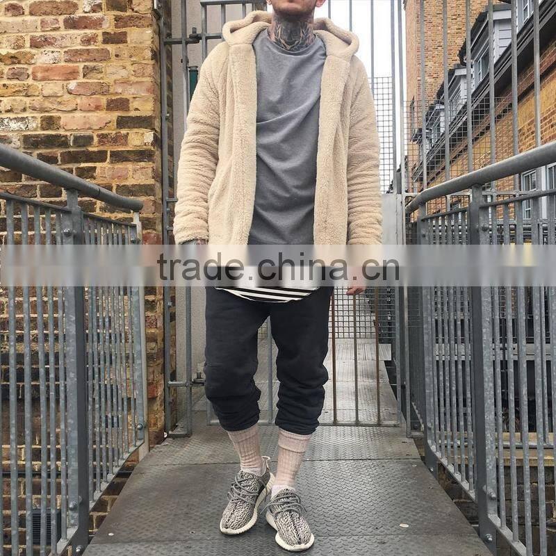 New Fashion Winter Sherpa Hoodie Men's Clothing Fabric Fleece Hoodies Men US Street Style Men's Coat