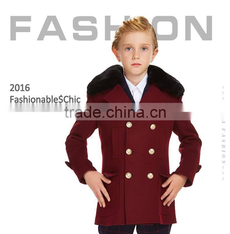 ELPA Fashion Tan kids coat warm winter wear boy wool coat