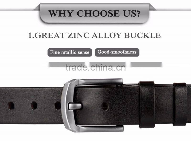 Classical Genuine Leather Men's Belt Adjustable Pin Buckle Men Belt Leather TGM327