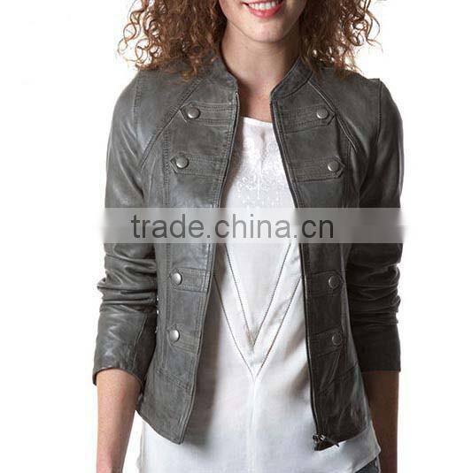women real sheep leather jacket AD9712