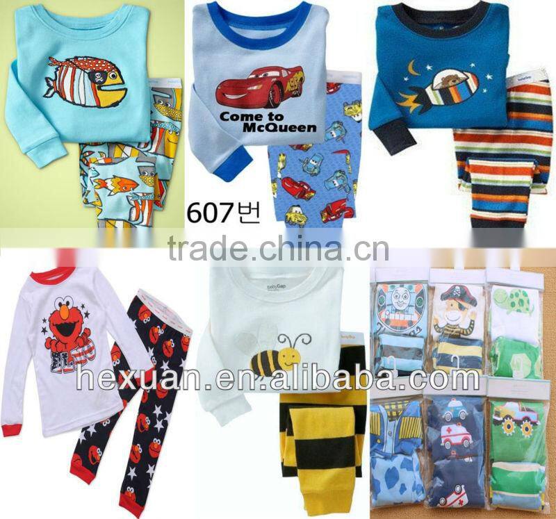 2015 new designs cotton baby Pajamas suits set underwear