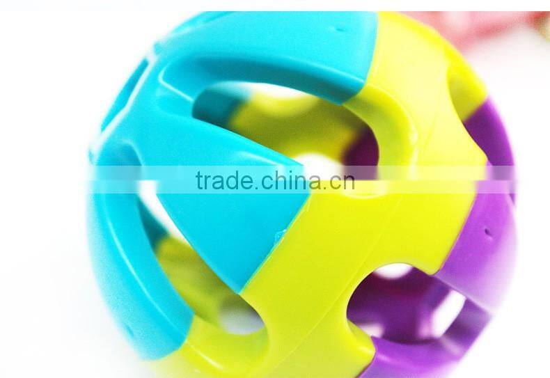 R1913H Qualified pet product manufacturer from China,colorful rainbow ball dog toy,wholesale pet toy