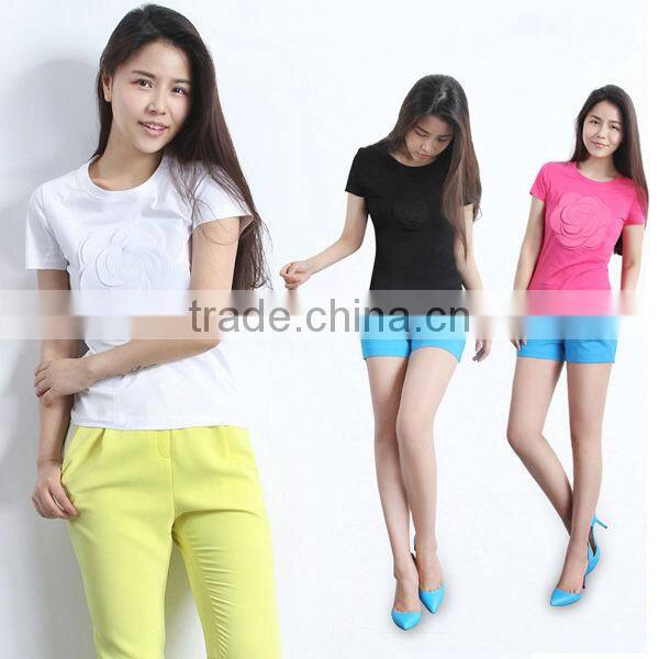 Chinese Women Model T Shirts Women Embroidered T Shirts Women Simple But Fashion T Shirts