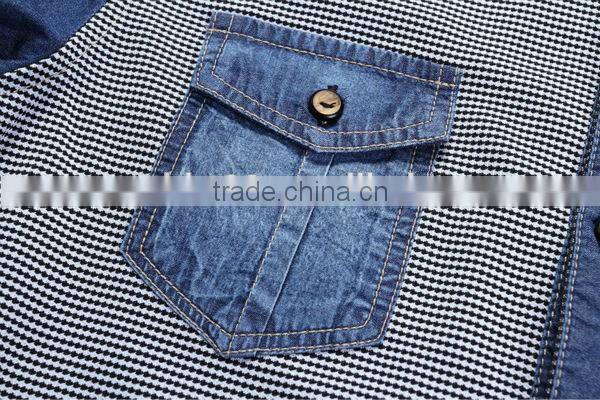 Discount Cotton Men Jeans Shirt Men Casual Shirt Slim Fit Long-Sleeves Denim Clothing