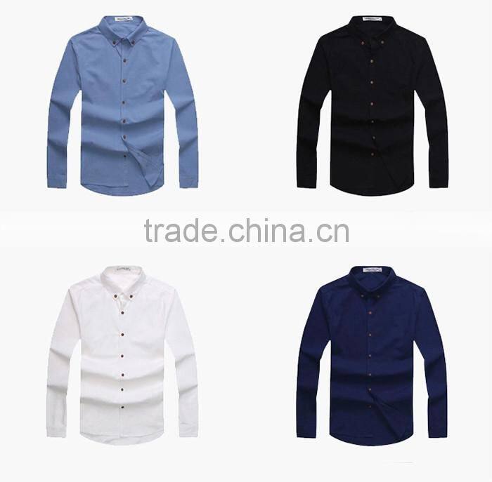2016 New arrival men washed linen casual shirt