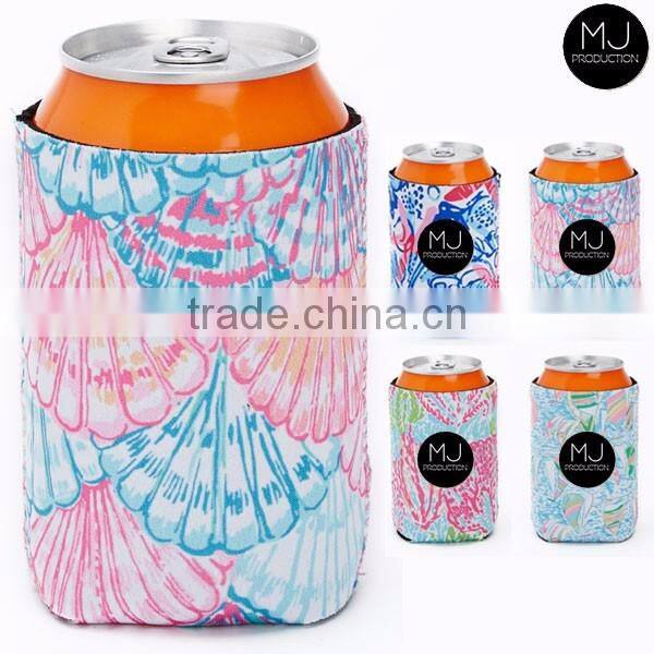 Monogramed can cooler neoprene