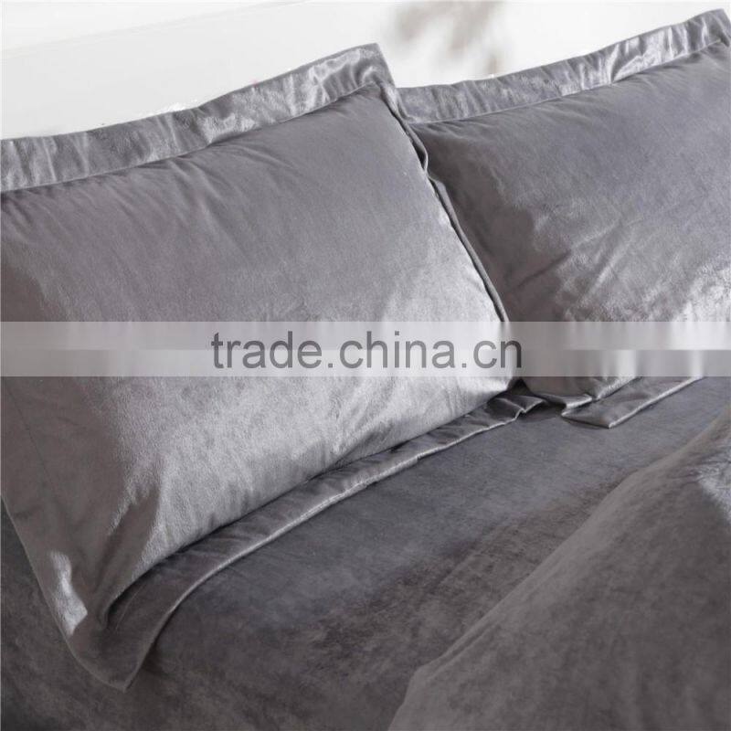 2017 NEW DESIGN SUPER SOFT MICROFIBER DARK GRAY 4PCS BEDDING SET