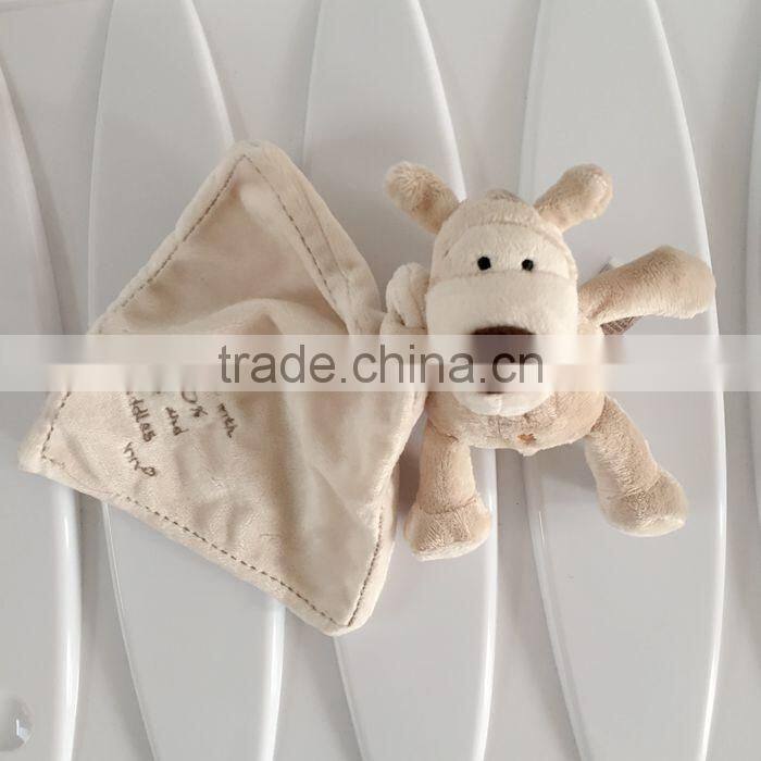 Custom design comfortable soft material baby towel animal baby face towel