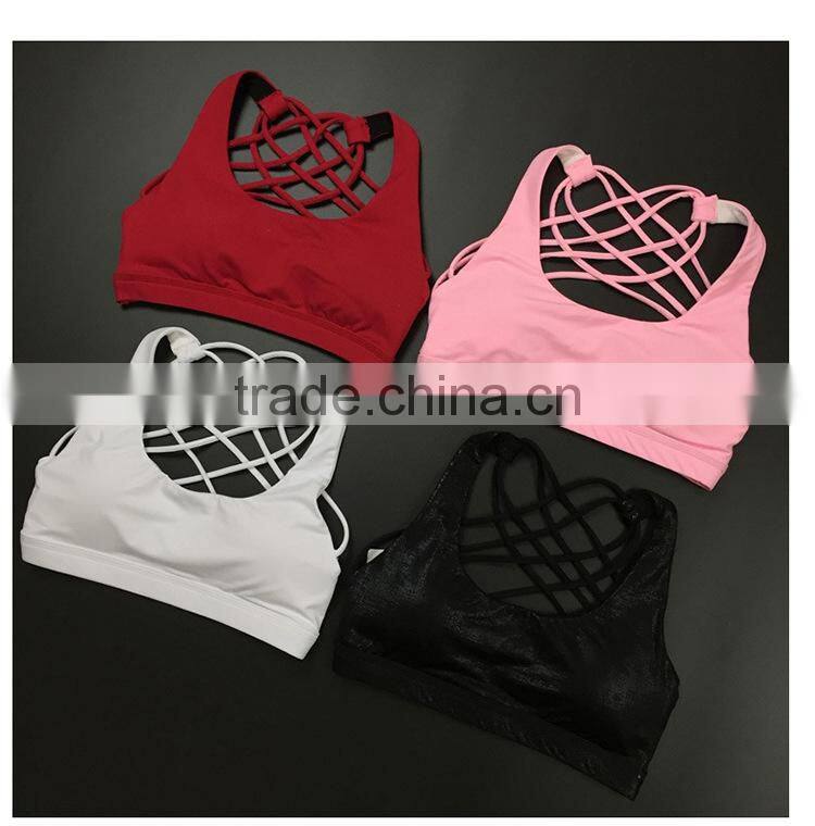 Women's High Impact Support Wirefree Workout Racerback Sports Bra Top