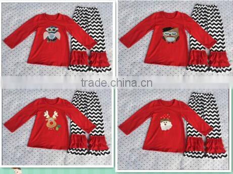 Children clothing 2016 winter pajamas kids t-shirt suit kids clothes girls dress cotton outfits baby boutique wholesale