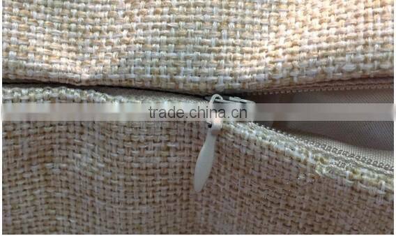 Jute design on linen throw pillow with 0.7D microfibre fill