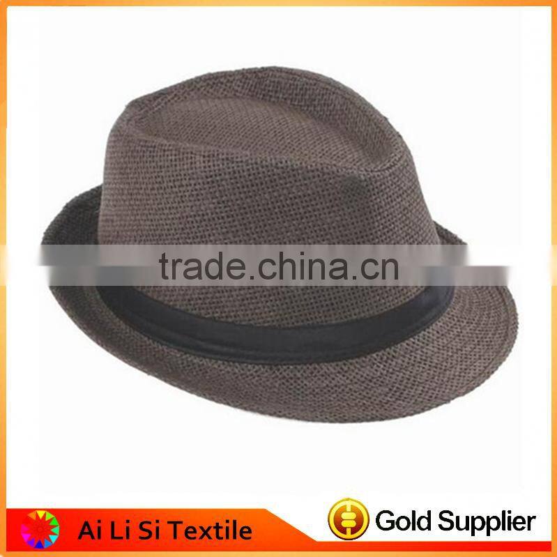 2016 Wide Brim Sun Hats for Women Men Jazz Caps Panama Fedoras Unisex Top Beach Visor Hat Straw Cap Brief Solid