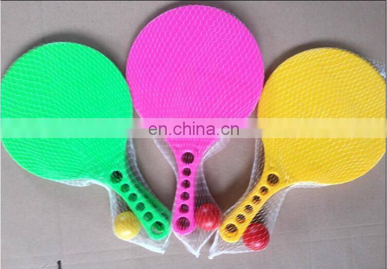 Plastic Beach Paddle Rackets with different Fluorescence Color