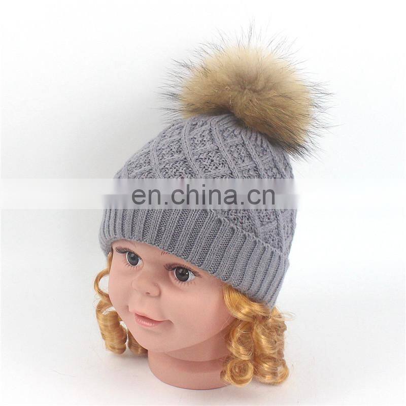 High Quality Pom Pom Cheap Custom Winter Hat Funny Baby Crochet Beanie
