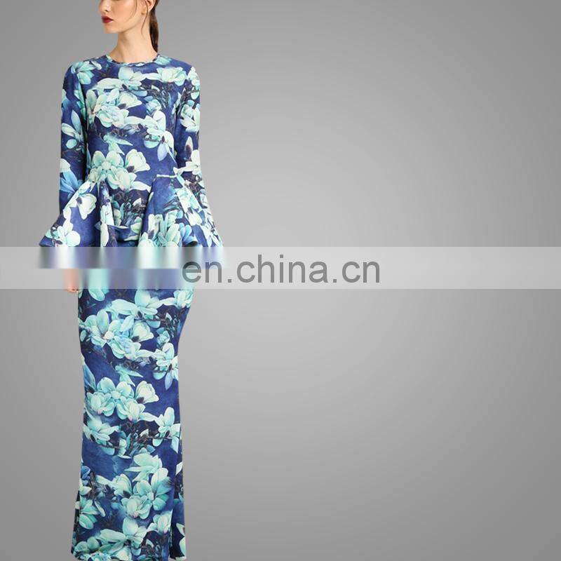 2017 Printing Fashion Malaysia Baju Kurung And Baju Melayu Plus Size Baju Kurung Modern Design Muslim Abaya