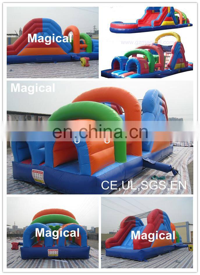 high quality kids outdoor inflatable obstacle course equipment