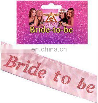 Wholesale Bachelorette Party Bride To Be Two Layer Satin Bachelorette Sash