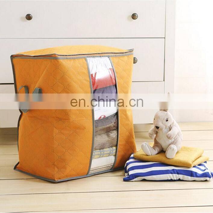 High Quality Thickened & Foldable Colorful Non-woven Carbon Fabric Apperal Quilt Storage Box