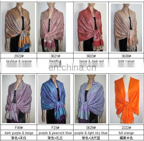 Z029_5555# fashion shawl with classical whole paisley jacquard pashmina design