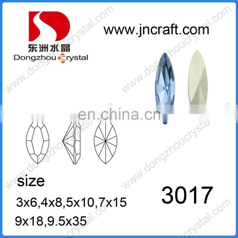 Colorful horse eye crystal stone point back for fancy jewelry making