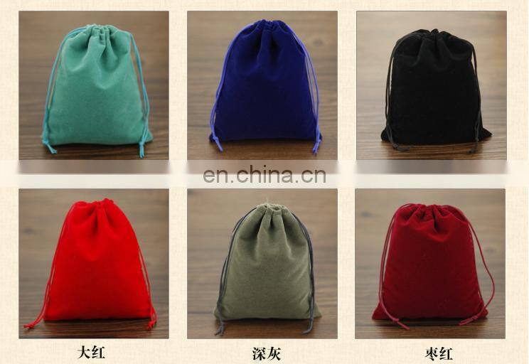 No MOQ custom velvet pouch bag with custom logo printed as custom velvet jewelry bag