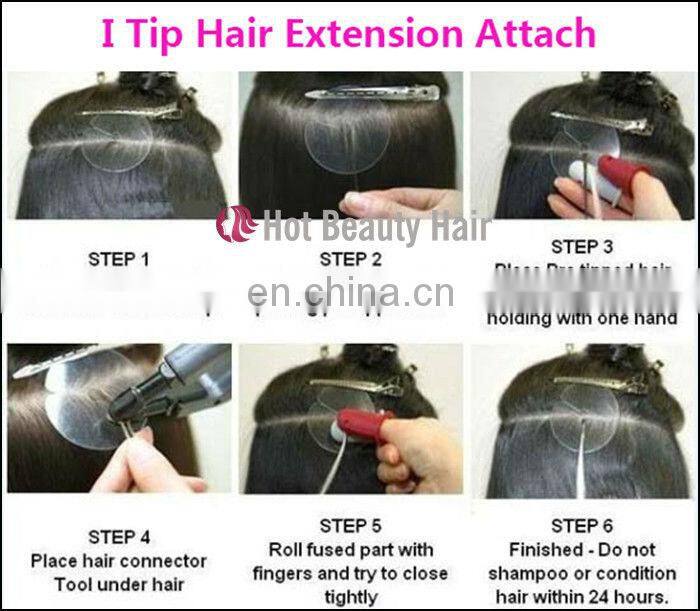 Courteous service pre braided hair i tip hair extensions wholesale Brazilian design the color you want