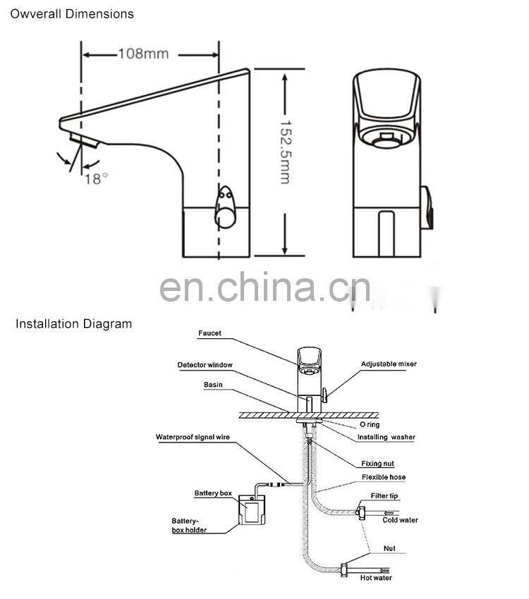 CE Certification Good Quality Bathroom Sensor Faucet
