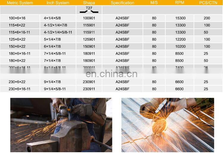 Abrasive Metal Cutting Disc, Aluminum Oxide Grains Blade Cut