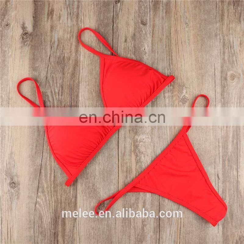 RTS custom Sexy Swimwear Micro Mini Thong Bikini Thong Swimsuit For Women