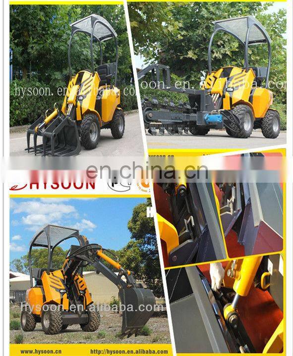 HY200 HYSOON CE approved mini backhoe wheel loader
