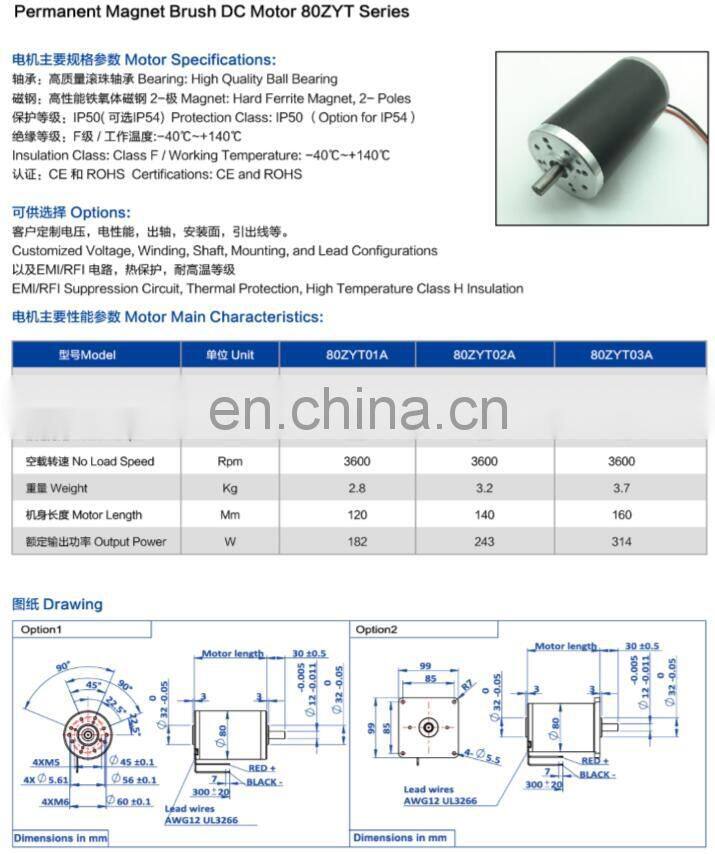 Automatic Stair Lifting Gate Lifting DC Motors, Worm Gear Version Option