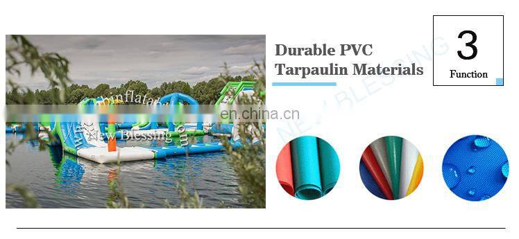 2018 Factory high quality 0.9mm pvc tarpaulin new inflatable aquatic floating amusement park playground equipment in Australia