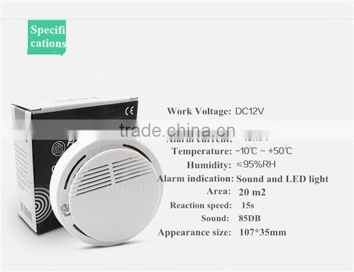 Wireless Smoke Detector Cigarette Fire Alarm Sensor Security Fire Detection System for Office Building / School / Shop