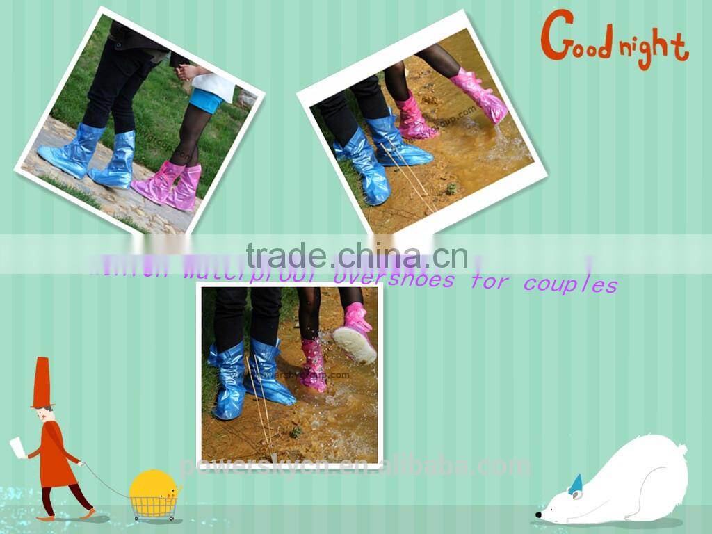 Transparent rain-proof shoe cover man galoshes with high quality