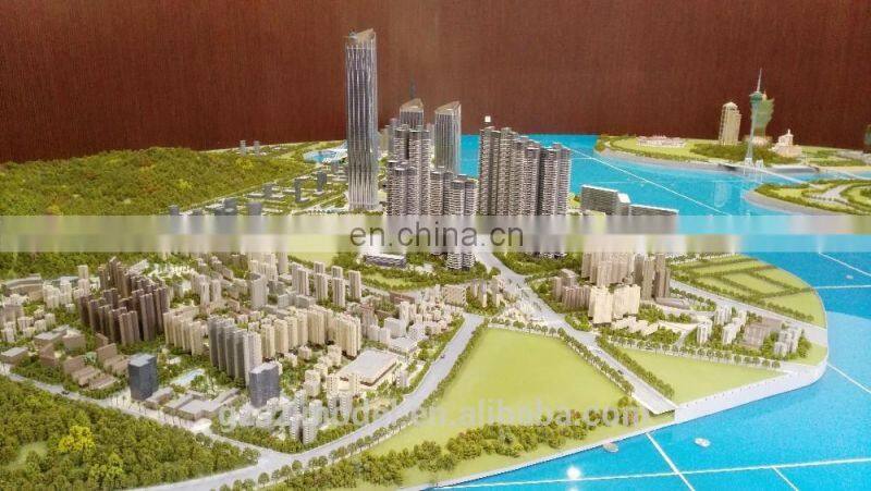 Urban planning scale model for city development plan