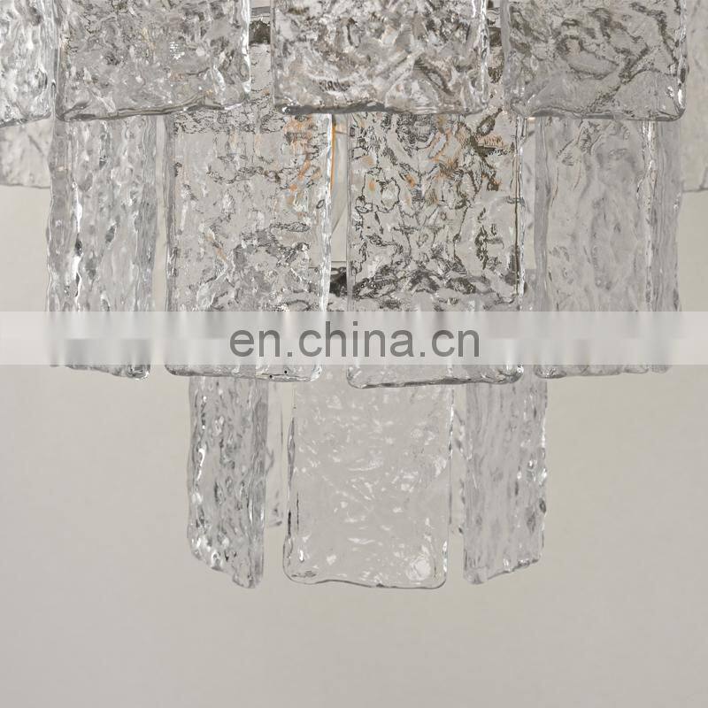 Water pattern chandelier replica pendant crystal art glass chandelier